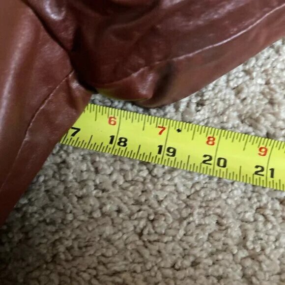 UNWORN Retro Vintage Leather Coat NWT Size M Fall Office Daily Wear Boho - Picture 10 of 13